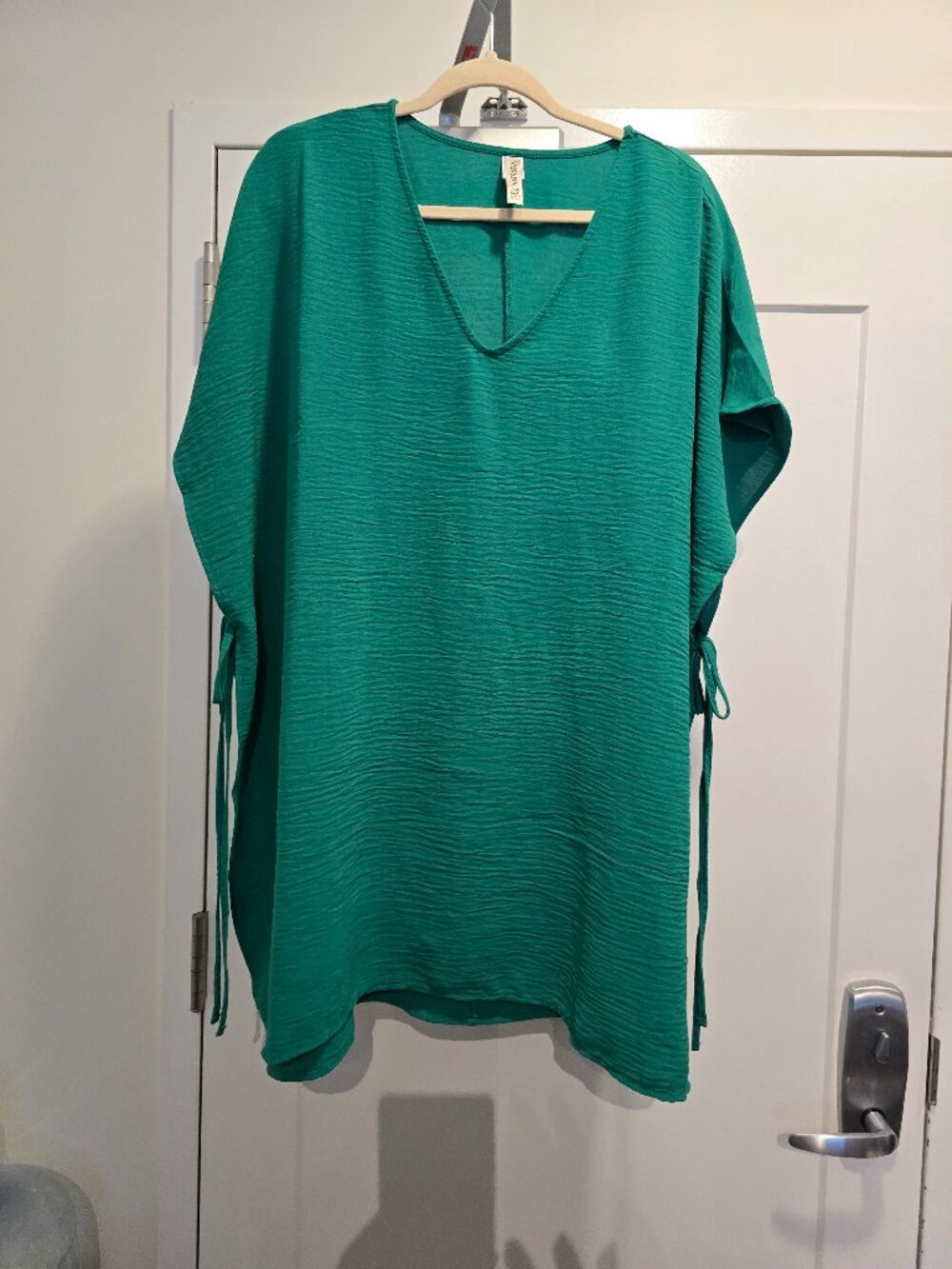 One Size Textured Side-Tie Tunic Cover-Up